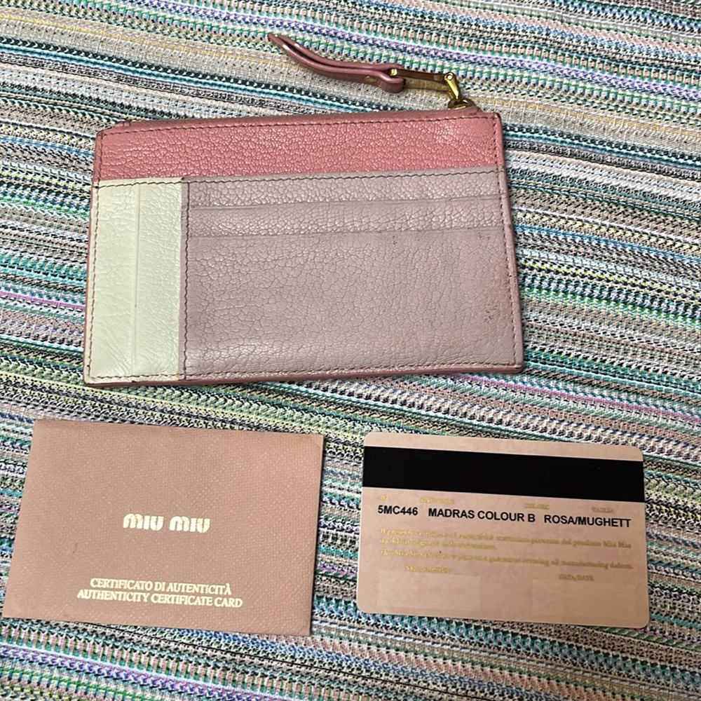 Miu Miu Wallet With Certificate Card - image 2